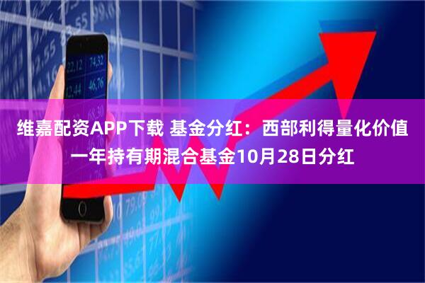 维嘉配资APP下载 基金分红：西部利得量化价值一年持有期混合基金10月28日分红
