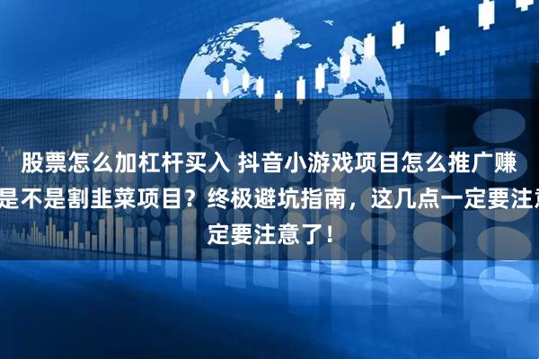 股票怎么加杠杆买入 抖音小游戏项目怎么推广赚钱？是不是割韭菜项目？终极避坑指南，这几点一定要注意了！