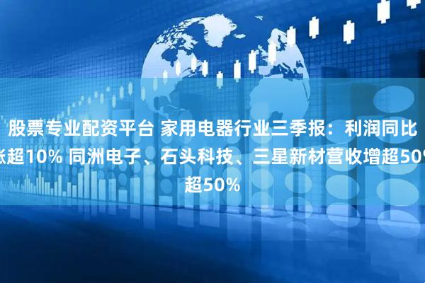 股票专业配资平台 家用电器行业三季报：利润同比涨超10% 同洲电子、石头科技、三星新材营收增超50%